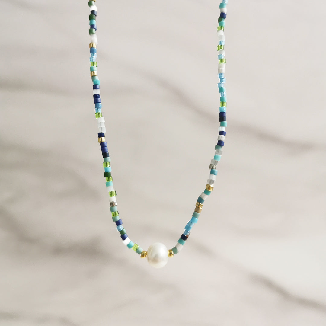 Collar Miyuki con Perla