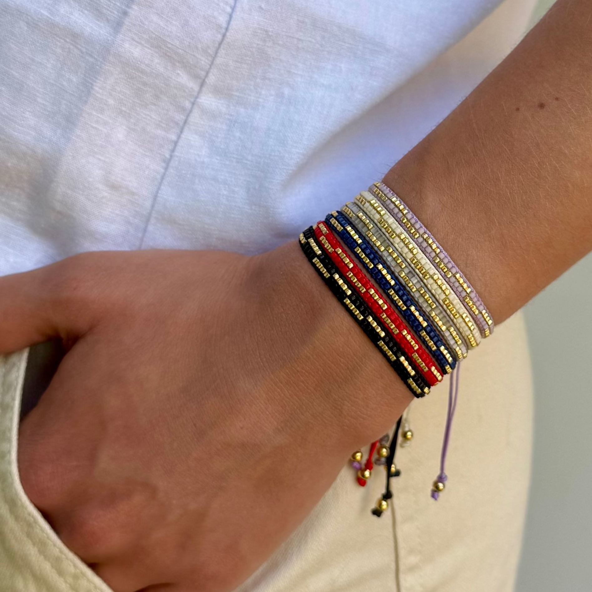 Pulsera 2 líneas Barras
