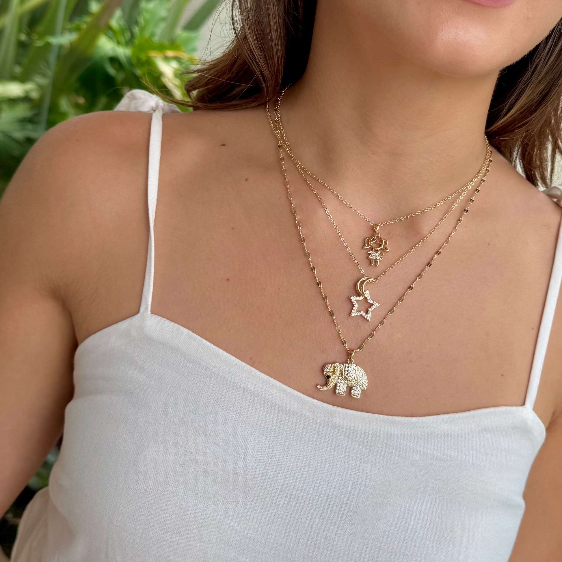 Cadena Triple Charms