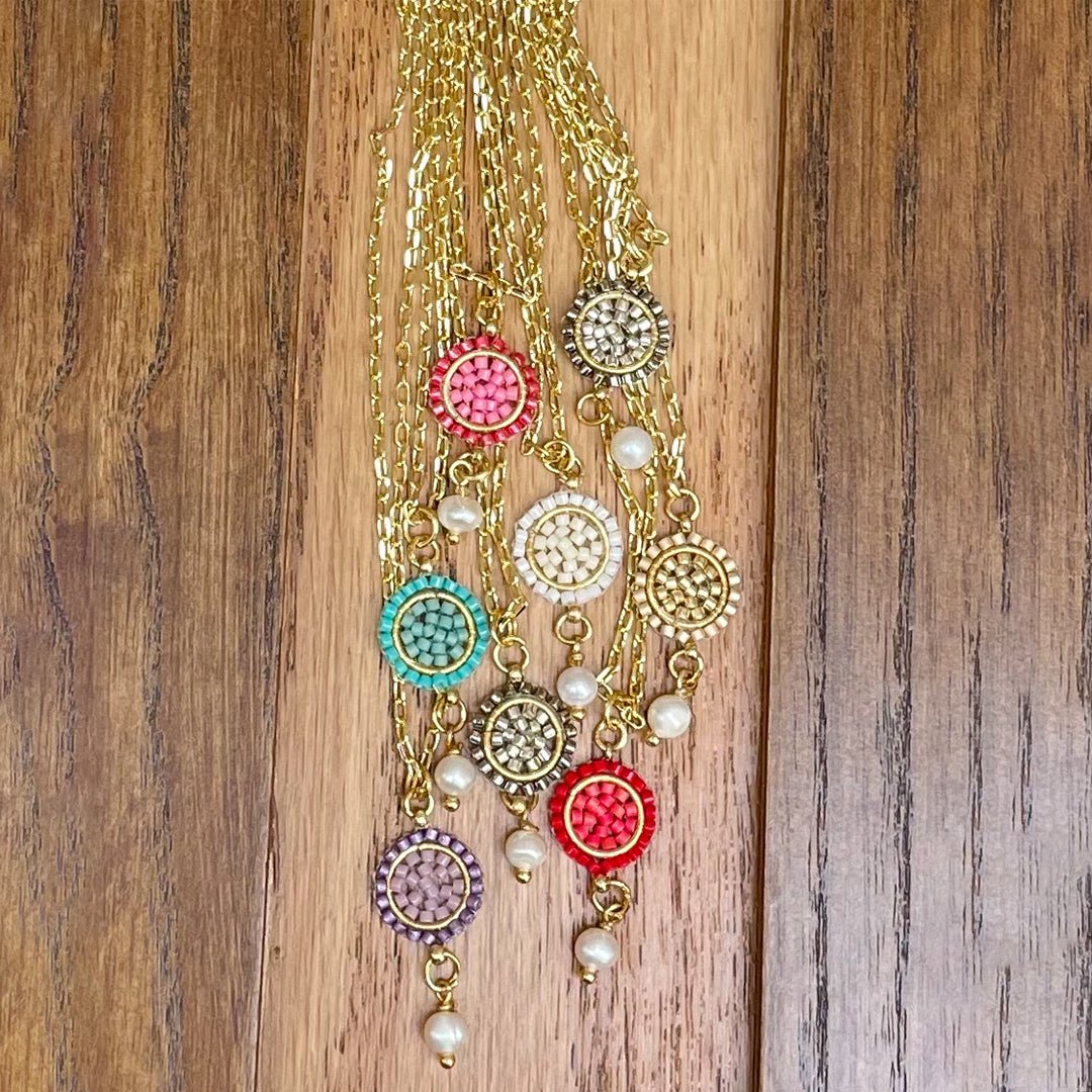 Cadena Chakra con Perla - Cuatro a Mano