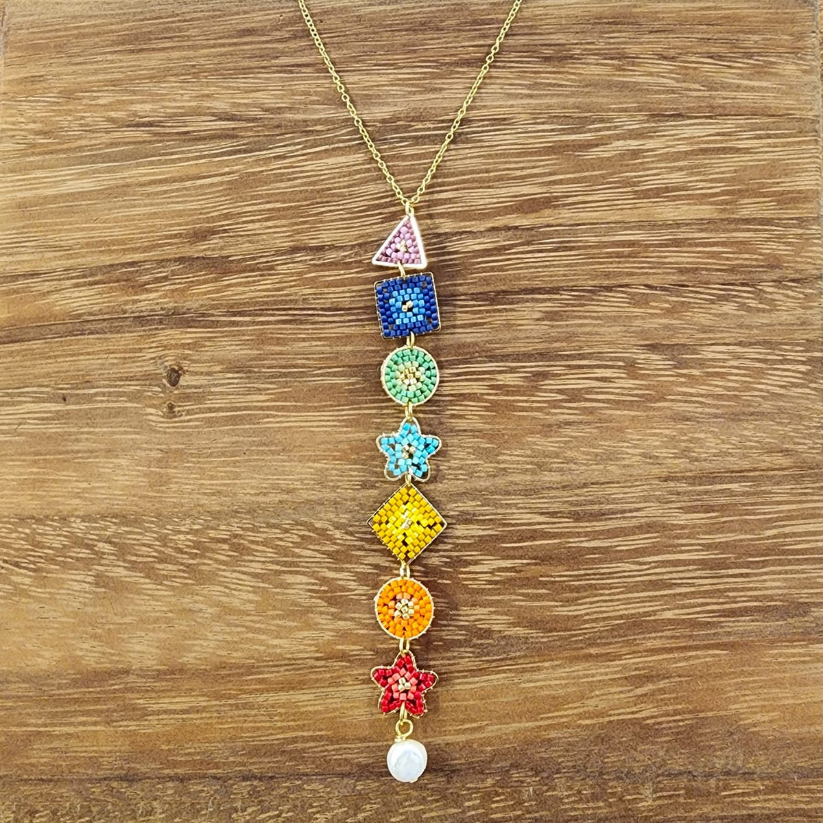 Collar 7 Chakras Formas - Cuatro a Mano
