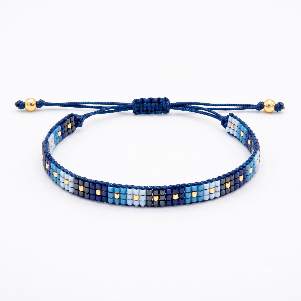Pulsera 3 líneas cuadros - Cuatro a Mano