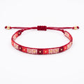 Pulsera 3 líneas cuadros - Cuatro a Mano