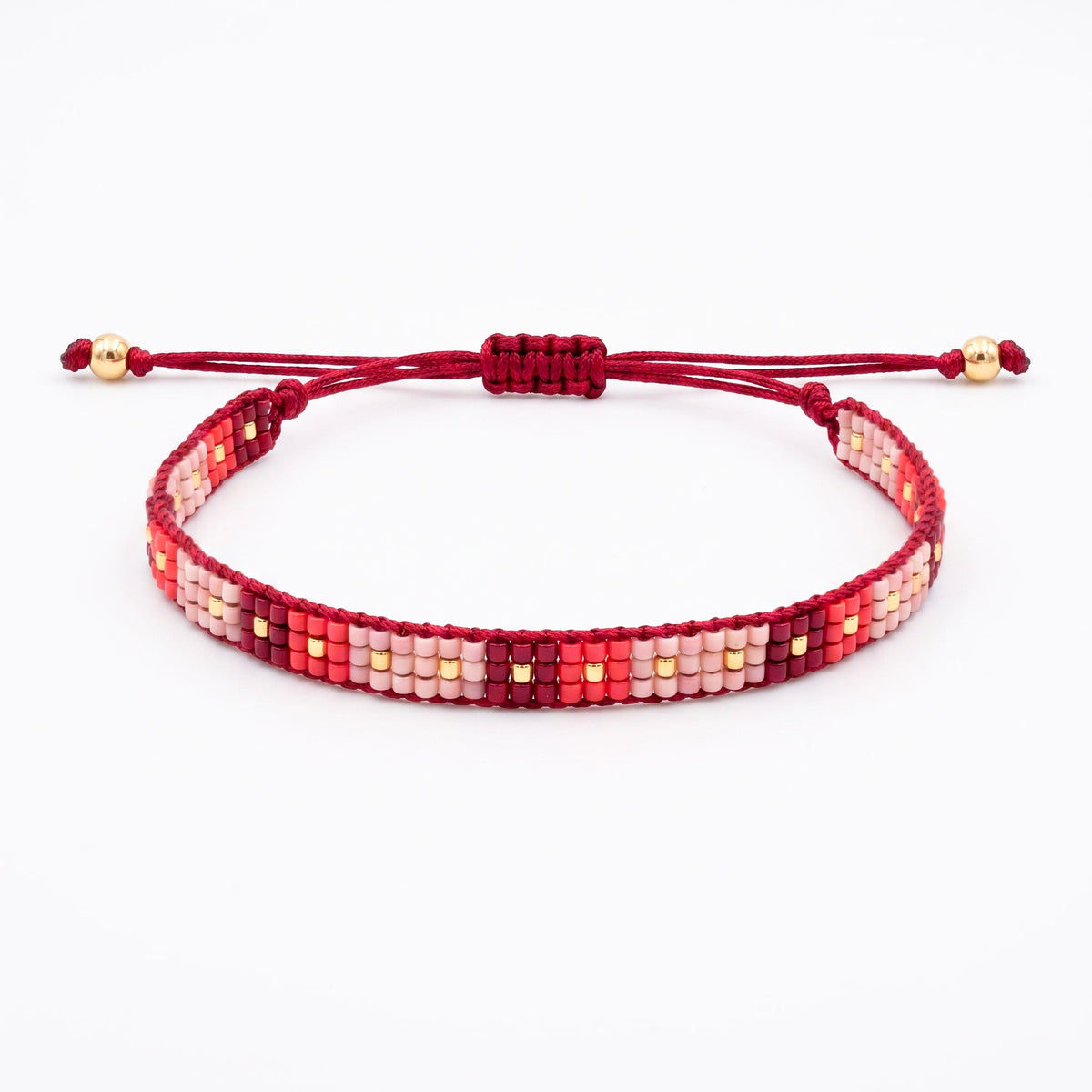 Pulsera 3 líneas cuadros - Cuatro a Mano
