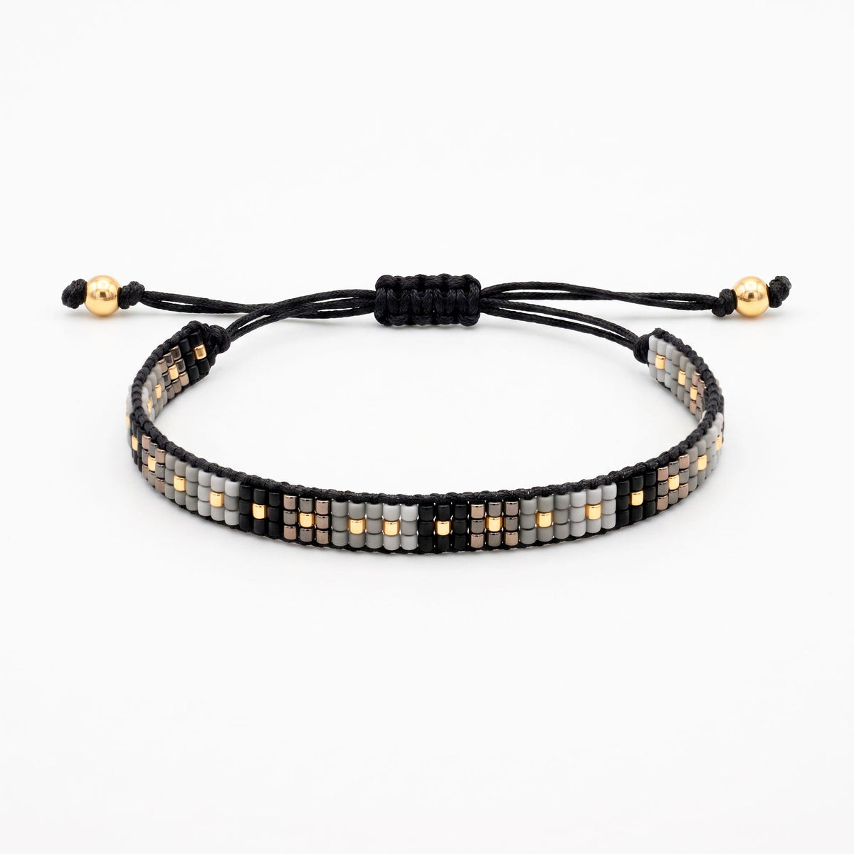 Pulsera 3 líneas cuadros - Cuatro a Mano