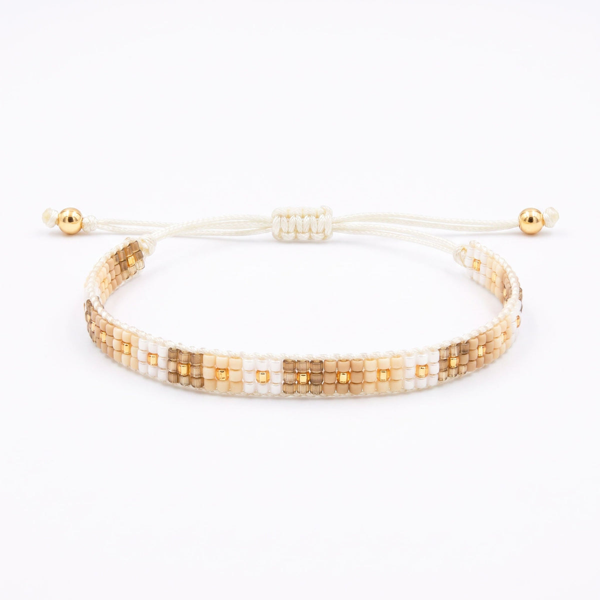 Pulsera 3 líneas cuadros - Cuatro a Mano
