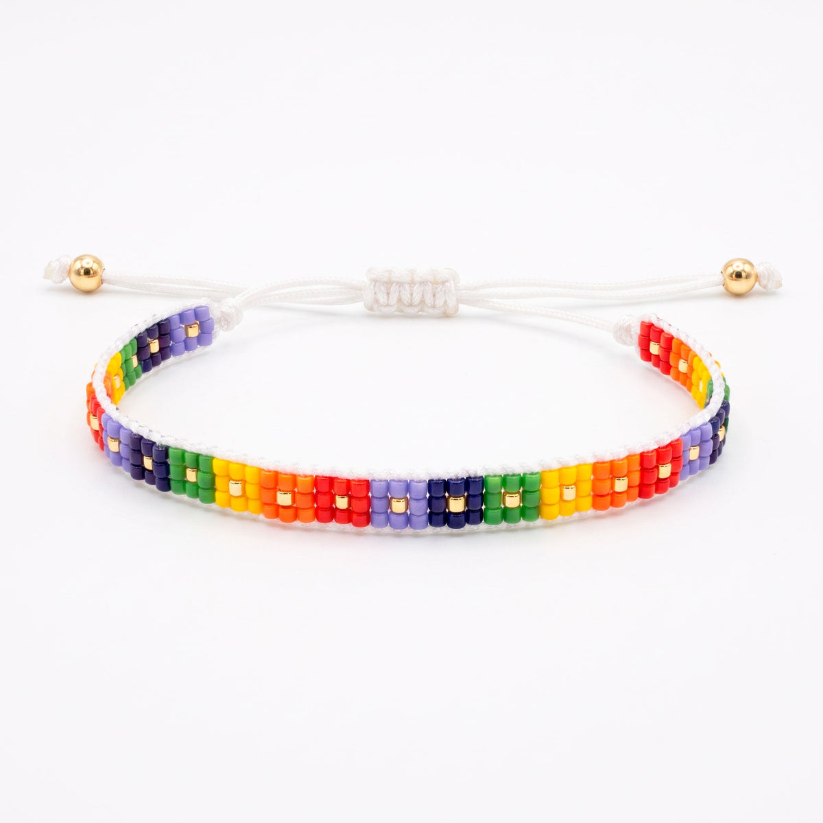 Pulsera 3 líneas cuadros - Cuatro a Mano