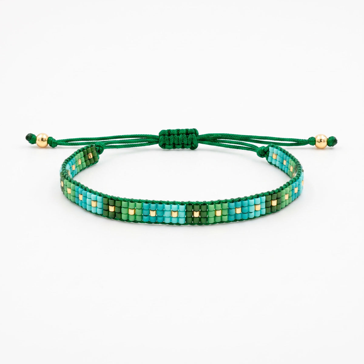 Pulsera 3 líneas cuadros - Cuatro a Mano