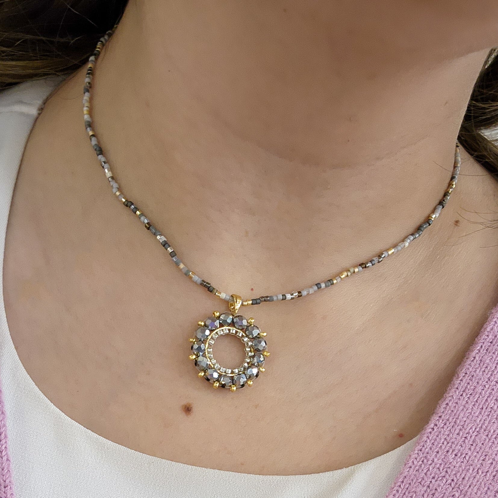 Collar Mandala Cristal - Cuatro a Mano