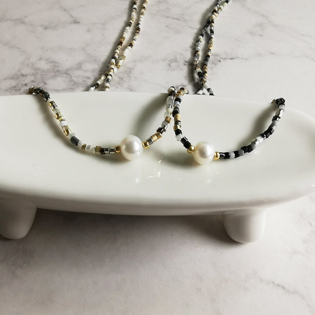 Collar Miyuki con Perla - Cuatro a Mano