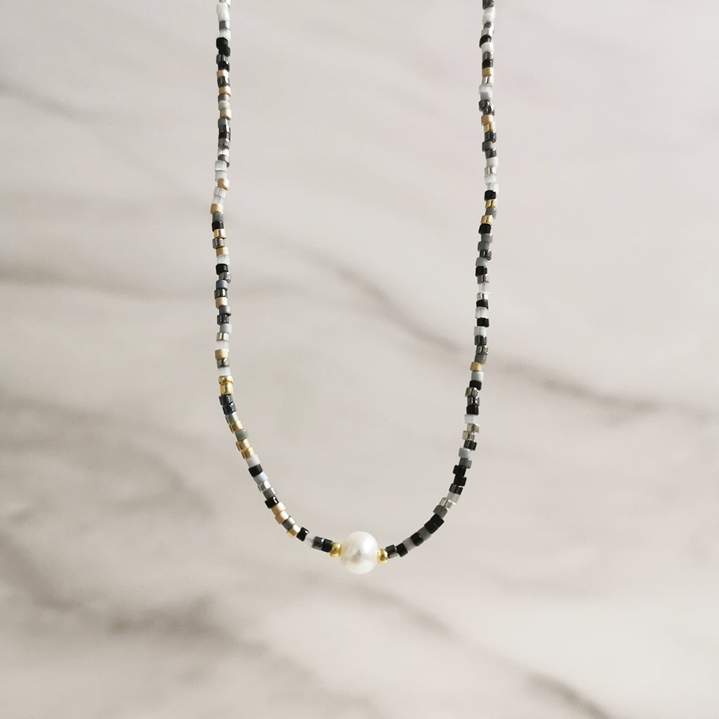 Collar Miyuki con Perla