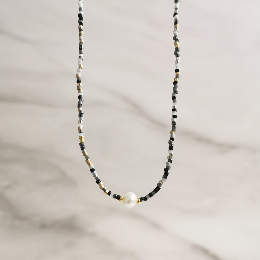 Collar Miyuki con Perla