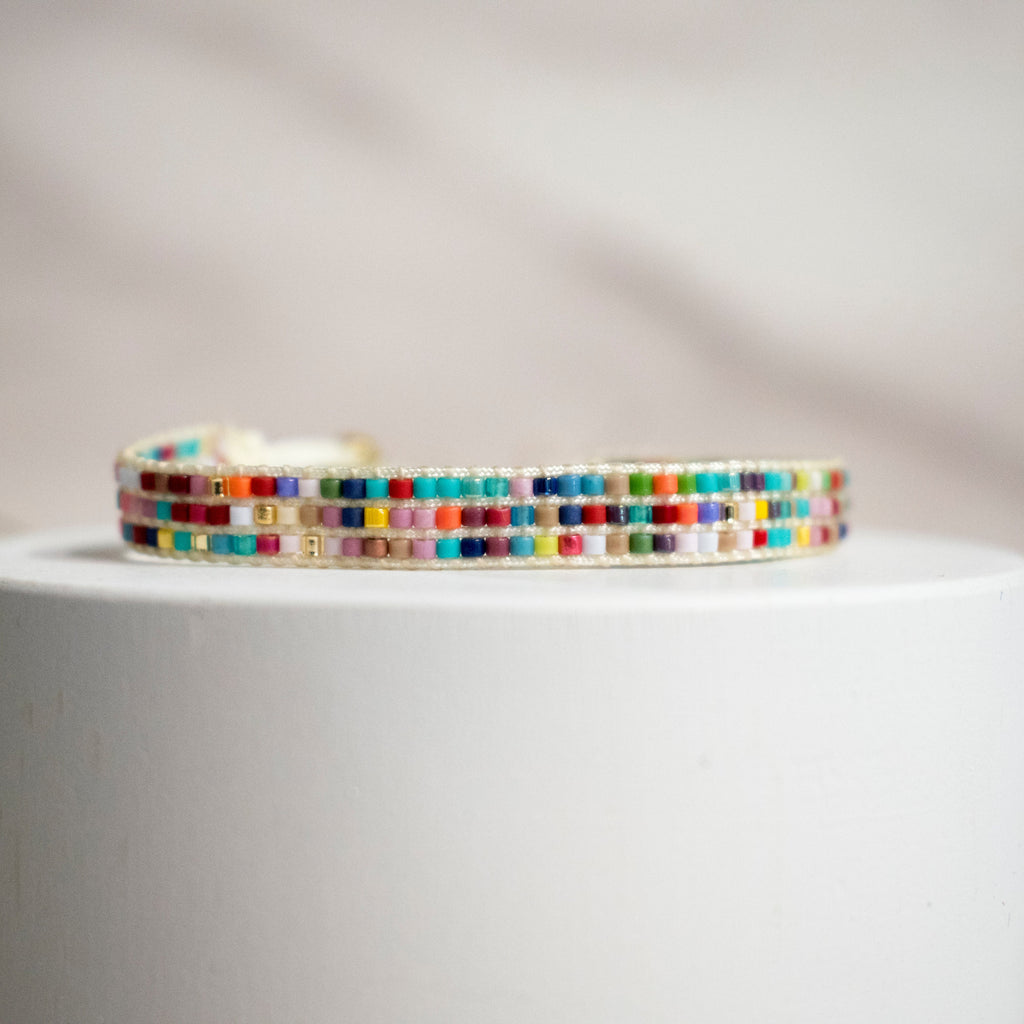 Pulsera 3 Líneas Tuttifruti - Cuatro a Mano