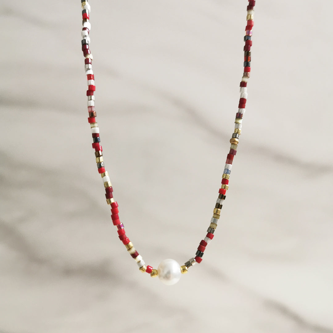 Collar Miyuki con Perla